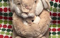 Plush Mama Rabbit and Baby Rabbit